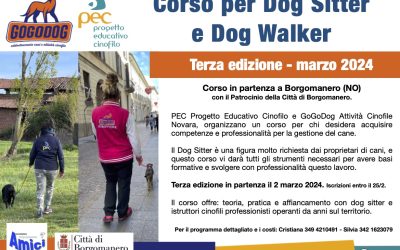 Corso per Dog Sitter / Dog Walker a Borgomanero (NO) – Terza edizione